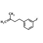 结构式 CAS# 731773-07-2, 1-氟-3-(3-甲基-3-丁烯-1-基)苯