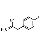 structure of CAS# 731773-10-7, 1-(2-Bromo-2-propen-1-yl)-4-fluorobenzene;2-Bromo-3-(4-fluorophenyl)-1-propene
