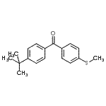 结构式 CAS# 73242-05-4, [4-(2-甲基-2-丙基)苯基][4-(甲硫基)苯基]甲酮