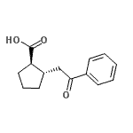 structure of CAS# 733740-51-7, (1R,2S)-2-(2-Oxo-2-phenylethyl)cyclopentanecarboxylic acid;trans-2-(2-oxo-2-phenylethyl)cyclopentane-1-carboxylic acid