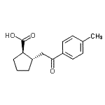 结构式 CAS# 733740-54-0, (1R,2S)-2-[2-(4-甲基苯基)-2-氧代乙基]环戊烷羧酸