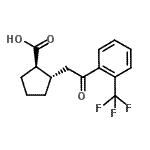 结构式 CAS# 733740-73-3, (1R,2S)-2-{2-氧代-2-[2-(三氟甲基)苯基]乙基}环戊烷羧酸