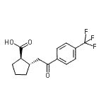 结构式 CAS# 733740-75-5, (1R,2S)-2-{2-氧代-2-[4-(三氟甲基)苯基]乙基}环戊烷羧酸