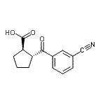 结构式 CAS# 733740-86-8, (1R,2R)-2-(3-氰基苯甲酰基)环戊烷羧酸