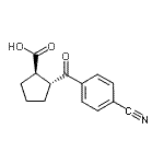 结构式 CAS# 733740-87-9, (1R,2R)-2-(4-氰基苯甲酰基)环戊烷羧酸