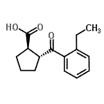 结构式 CAS# 733740-93-7, (1R,2R)-2-(2-乙基苯甲酰)环戊烷羧酸