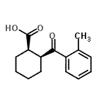 结构式 CAS# 733742-59-1, (1R,2S)-2-(2-甲基苯甲酰)环己烷羧酸