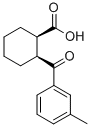 结构式 CAS# 733742-60-4, 顺式-2-(3-甲基苯甲酰)环己烷-1-羧酸