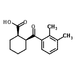 结构式 CAS# 733742-67-1, (1R,2S)-2-(2,3-二甲基苯甲酰)环己烷羧酸