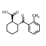 结构式 CAS# 733742-70-6, (1R,2R)-2-(2-甲基苯甲酰)环己烷羧酸