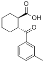结构式 CAS# 733742-71-7, 反式-2-(3-甲基苯甲酰)环己烷-1-羧酸