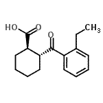 结构式 CAS# 733742-76-2, (1R,2R)-2-(2-乙基苯甲酰)环己烷羧酸