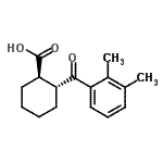 结构式 CAS# 733742-80-8, (1R,2R)-2-(2,3-二甲基苯甲酰)环己烷羧酸