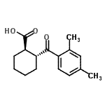 结构式 CAS# 733742-81-9, (1R,2R)-2-(2,4-二甲基苯甲酰)环己烷羧酸