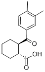 结构式 CAS# 733742-84-2, 反式-2-(3,4-二甲基苯甲酰)环己烷-1-羧酸