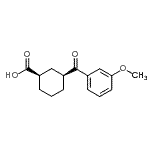 structure of CAS# 735269-72-4, (1R,3S)-3-(3-Methoxybenzoyl)cyclohexanecarboxylic acid;cis-3-(3-Methoxybenzoyl)cyclohexane-1-carboxylic acid