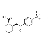 结构式 CAS# 735274-64-3, (1R,2R)-2-{2-氧代-2-[4-(三氟甲基)苯基]乙基}环己烷羧酸