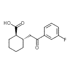 结构式 CAS# 735274-90-5, (1R,2S)-2-[2-(3-氟苯基)-2-氧代乙基]环己烷羧酸