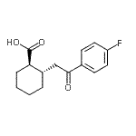 结构式 CAS# 735274-91-6, (1R,2S)-2-[2-(4-氟苯基)-2-氧代乙基]环己烷羧酸