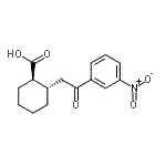 结构式 CAS# 735275-02-2, (1R,2S)-2-[2-(3-硝基苯基)-2-氧代乙基]环己烷羧酸