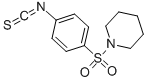 structure of CAS# 7356-55-0, 1-[(4-Isothiocyanatophenyl)Sulfonyl]-Piperidine;Isothiocyanic Acid, (4-Piperidinosulfonylphenyl) Ester;N-(4-Isothiocyanatobenzenesulfonyl)Piperidine;N-(4-Piperidinosulfonylphenyl)Isothiocyanate