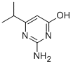 structure of CAS# 73576-32-6, 2-Amino-4-Hydroxy-6-Isopropylpyrimidine;4(1H)-Pyrimidinone,2-Amino-6-(1-Methylethyl)-(9CI);2-Amino-6-Isopropyl-4-Pyrimidinol(SALTDATA: FREE);2-AMINO-4-HYDROXY-6-ISOPROPYLPYRIMIDINE