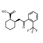 结构式 CAS# 736136-50-8, (1R,2R)-2-{2-氧代-2-[2-(三氟甲基)苯基]乙基}环己烷羧酸