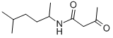 structure of CAS# 73622-68-1, N-(5-Methylhexan-2-Yl)-3-Oxobutanamide;N-(1,4-Dimethylpentyl)-3-Oxo-Butanamide;N-(1,4-Dimethylpentyl)-3-Oxobutanamide;N-(1,4-Dimethylpentyl)-3-Keto-Butyramide
