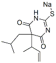CAS#: 73664-48-9， Sodium 5-But-3-En-2-Yl-5-(2-Methylpropyl)-6-Oxo-2-Sulfanylidenepyrimidin-4-Olate