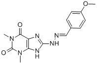CAS#: 73664-59-2， 8-[(2E)-2-[(4-Methoxyphenyl)Methylidene]Hydrazinyl]-1,3-Dimethyl-7H-Purine-2,6-Dione
