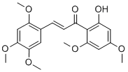 structure of CAS# 73694-15-2, 2'-Hydroxy-2,4,4',5,6'-Pentamethoxychalcone;Rubone~2,4,5-Trimethoxybenzylidene(2-Hydroxy-4,6-Dimethoxyacetophenone);2,4,5-Trimethoxybenzylidene(2-Hydroxy-4,6-Dimethoxyacetophenone);2'-HYDROXY-2,4,4',5,6'-PENTAMETHOXYCHALCONE