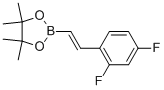structure of CAS# 736987-78-3, (E)-2-(2,4-Difluorophenyl)vinylboronic acid pinacol ester;(E)-2-(2,4-Difluorostyryl)-4,4,5,5-Tetramethyl-1,3,2-Dioxaborolane;E-2-(2,4-Difluorophenyl)Vinylboronic Acid, Pinacol Ester;E-2-(2 4-DIFLUOROPHENYL)VINYLBORONIC AC&