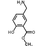 structure of CAS# 7383-01-9, methyl 5-(aminomethyl)-2-hydroxy-benzoate;5-Aminomethyl-2-hydroxy-benzoic acid methyl ester;5-AMINOMETHYL-2-HYDROXY-BENZOICACIDMETHYLESTER;5-Aminomethyl-salicylic acid methyl ester