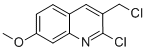 structure of CAS# 73863-49-7, 2-Chloro-3-(Chloromethyl)-7-Methoxyquinoline;2-Chloro-3-(Chloromethyl)-7-Methoxy-Quinoline;Zinc03394113;Mls000771912
