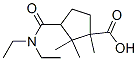 structure of CAS# 73889-60-8, 3-(Diethylcarbamoyl)-1,2,2-Trimethylcyclopentane-1-Carboxylic Acid;3-(Diethylcarbamoyl)-1,2,2-Trimethyl-Cyclopentane-1-Carboxylic Acid;3-(Diethylamino-Oxomethyl)-1,2,2-Trimethyl-1-Cyclopentanecarboxylic Acid;St5020731