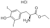 结构式 CAS# 74051-47-1, 3,5-二碘-L-酪氨酸乙酯盐酸盐