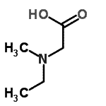 structure of CAS# 740792-70-5, N-Ethyl-N-methylglycine;(Ethyl-methyl-amino)-acetic acid;[Ethyl(methyl)amino]acetic acid;2-(ethylmethylamino)acetic acid