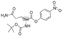 structure of CAS# 74086-23-0, D-Boc-glutamine p-nitrophenyl ester;N-ALPHA-T-BUTYLOXYCARBONYL-D-GLUTAMINE P-NITROPHENYL ESTER;T-BUTYLOXYCARBONYL-D-GLUTAMINE P-NITROPHENYL ESTER;BOC-D-GLUTAMINE 4-NITROPHENYL ESTER