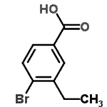 structure of CAS# 741698-92-0, 4-Bromo-3-ethylbenzoic acid;4-Bromo-3-ethylbenzoic acid