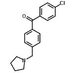 结构式 CAS# 742085-16-1, (4-氯苯基)[4-(1-吡咯烷基甲基)苯基]甲酮