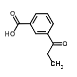 structure of CAS# 74380-71-5, 3-Propionylbenzoic acid;3-Propionylbenzoic acid;3-PROPIONYLBENZOICACID;MFCD02260860