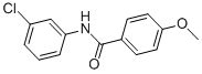 结构式 CAS# 7465-93-2, N-(3-氯苯基)-4-甲氧基-苯甲酰胺