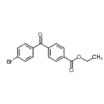structure of CAS# 746651-80-9, Ethyl 4-(4-bromobenzoyl)benzoate;4-Bromo-4'carboethoxybenzophenone;4-Bromo-4'-carboethoxybenzophenone;MFCD00672024