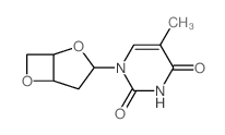 结构式 CAS# 7481-90-5, 1-(3,5-去氢-2-脱氧-beta-D-苏-呋喃戊糖基)-5-甲基嘧啶-2,4(1H,3H)-二酮