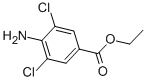 structure of CAS# 74878-31-2, 3,5-Dichloro-4-Aminobenzoic Acid Ethyl Ester;Ethyl 4-Amino-3,5-Dichloro-Benzoate;4-Amino-3,5-Dichlorobenzoic Acid Ethyl Ester;4-Amino-3,5-Dichloro-Benzoic Acid Ethyl Ester