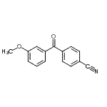 structure of CAS# 750633-60-4, 4-(3-Methoxybenzoyl)benzonitrile;4-Cyano-3'-methoxybenzophenone