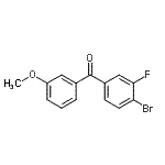 structure of CAS# 750633-75-1, (4-Bromo-3-fluorophenyl)(3-methoxyphenyl)methanone;4-bromo-3-fluoro-3'-methoxybenzophenone