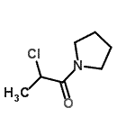 结构式 CAS# 75115-52-5, 2-氯-1-(1-吡咯烷基)-1-丙酮