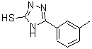 structure of CAS# 75218-27-8, 5-(3-Methylphenyl)-4H-1,2,4-triazole-3-thiol;3-(3-methylphenyl)-1,2,4-triazoline-5-thione;4H-1,2,4-triazole-3-thiol, 5-(3-methylphenyl);5-(3-Methylphenyl)-1,2-dihydro-3H-1,2,4-triazole-3-thione