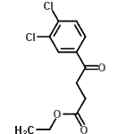 结构式 CAS# 75381-58-7, 乙基4-(3,4-二氯苯基)-4-氧代丁酸酯